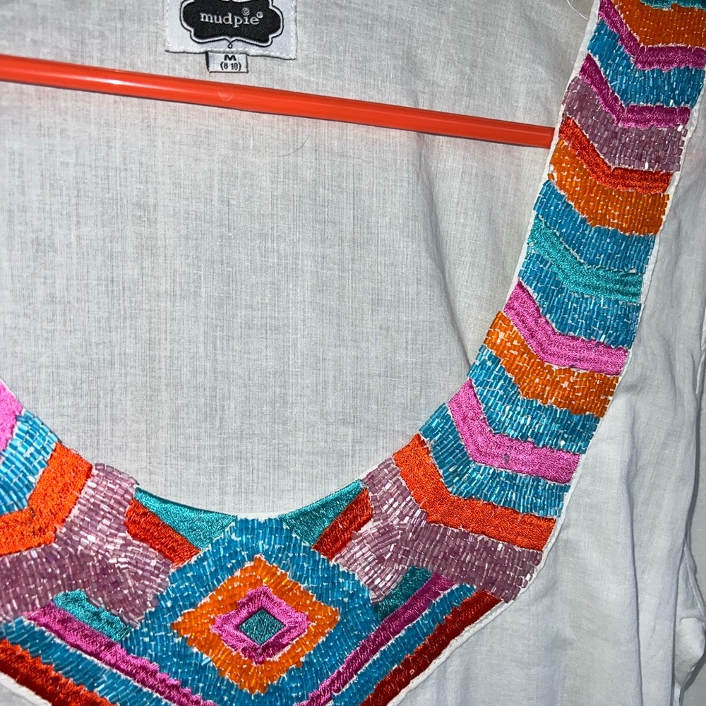 Mud Pie Beaded and Embroidered Tunic Top